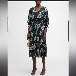 Velvet by graham and Spencer Denise printed maxi/midi boho gown womens large